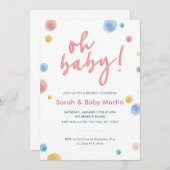 Oh Baby shower Invitation (Devant / Derrière)