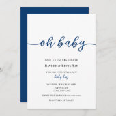 Oh Baby shower invitation (Devant / Derrière)