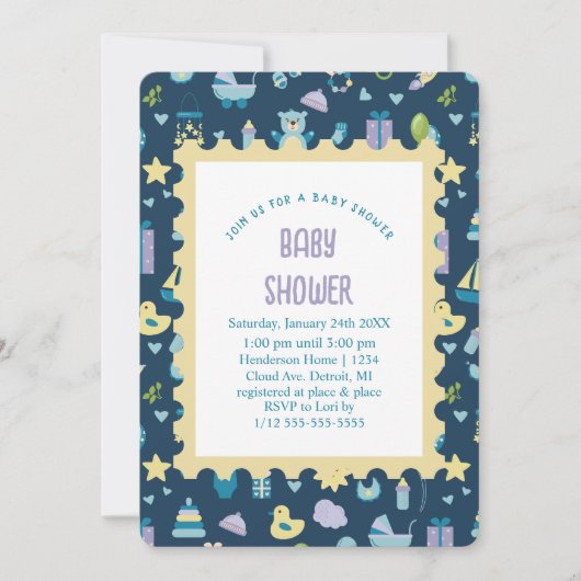 Oh Baby shower Invitation (Devant)