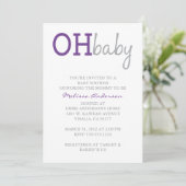 Oh Baby shower Invitation (Debout devant)