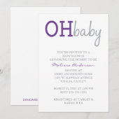 Oh Baby shower Invitation (Devant / Derrière)
