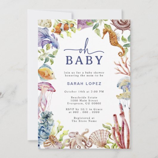 Oh Baby shower Invitation (Devant)