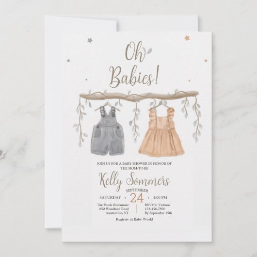 Oh Baby Shower Invitation (Devant)