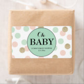 Oh Baby shower Mini Champagne Étiquette Genre Neut (En situation)