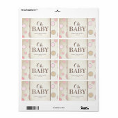 Oh Baby shower Mini Champagne Label Girl (Full Sheet)