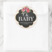 Oh Baby shower Party Favor Sticker - Stripes (Tas)