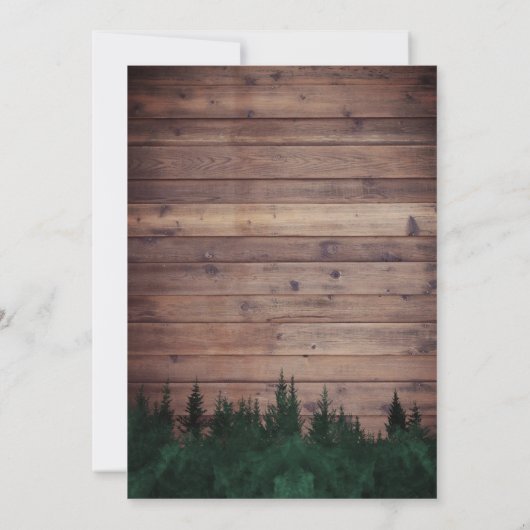 Oh Baby shower Rustic Forest Owl String Lights Kaart (Achterkant)