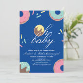 Oh Baby shower Sweet Cake Pop Donut Invitation (Debout devant)