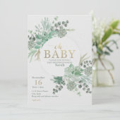 Oh Baby shower Uitnodiging (Staand voorkant)