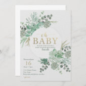 Oh Baby shower Uitnodiging (Voorkant / Achterkant)