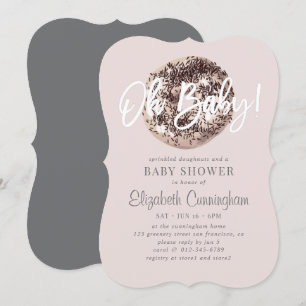 Oh Baby! Sprinkle Doughnuts and a Baby shower Kaart