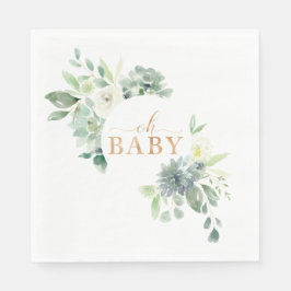 Oh Baby Succulent Baby showers servetten