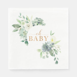 Oh Baby Succulent Baby showers servetten