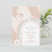 Oh Baby Super Daisy Douche Invitation (Debout devant)