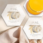 Oh Baby Sweet Baby Clothes Neutral Boho<br><div class="desc">Dessous de verre en papier personnalisées - parfait pour le baby shower, le genre révéler, sip and see etc - avec vêtements bébé et style rustique naturel. Le design comprend des vêtements pour bébés et un ours en peluche drapé sur la lune, le tout accroché à un fil de linge...</div>