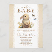 Oh Baby Sweet Bunny Baby shower Invitation (Devant)