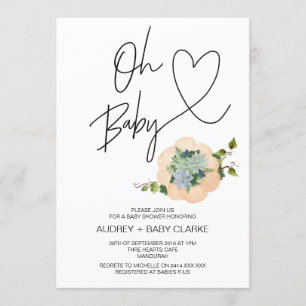 Oh Baby Thanksgiving Herfst Vakantie Baby shower Kaart