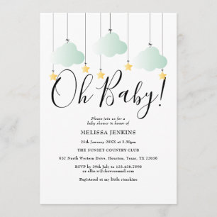 Oh Baby Twinkle Twinkle Groene Baby Shower Versier Kaart