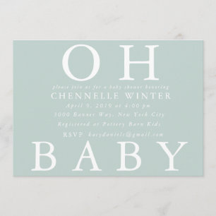 Oh Baby   Uitnodiging tot Baby shower