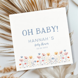 OH BABY! Verse Wildflower Wit Baby shower Servet