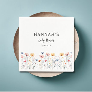 OH BABY! Verse Wildflower Wit Baby shower Servet