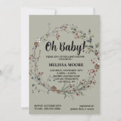 Oh baby winterberry rustieke boho kaart (Voorkant)