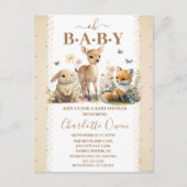 Oh Baby Woodland Animaux Baby shower Invitation (Devant)