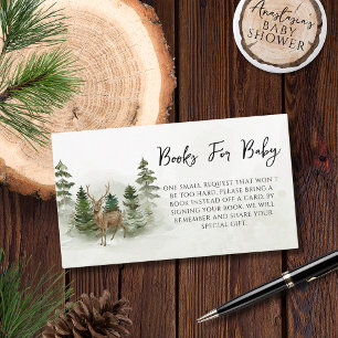 Oh Baby Woodland Waterverf Rustic Guest Book Informatiekaartje