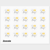 Oh Baby Yellow Feet Ronde Sticker (Vel)