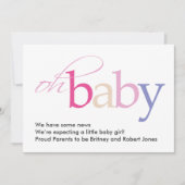 Oh Baby! Zwangerschap Aankondiging (Voorkant)