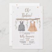 Oh baby's douche uitnodiging (Voorkant / Achterkant)