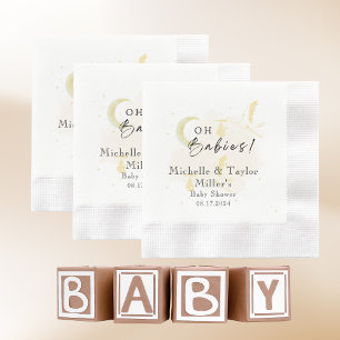 Oh baby's! Neutral Twin Storks-Baby shower Servet