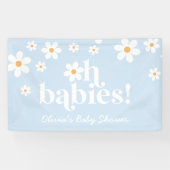 Oh baby's! Retro Daisy boho-baby shower Spandoek (Horizontaal)