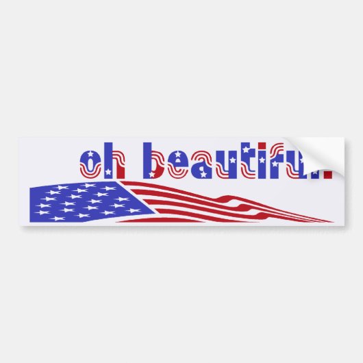 OH BEAUTIFUL! Bumpersticker (Voorkant)