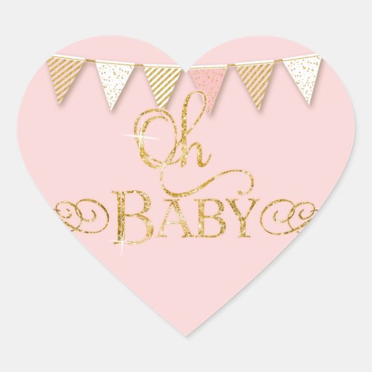 OH BÉBÉ ! Baby shower Favoriser Sticker Banner Pen (Devant)