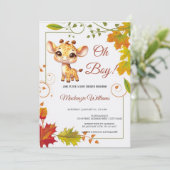 oh bébé babyshower girafe invitation (Debout devant)