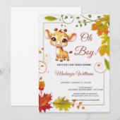 oh bébé babyshower girafe invitation (Devant / Derrière)