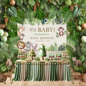 Oh Bébé Bannière de Baby Shower Jungle Safari