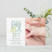 Oh bébé bébé photo moderne faire-part de naissance (Debout devant)
