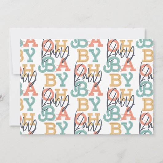 Oh bébé bébé photo moderne faire-part de naissance (Dos)