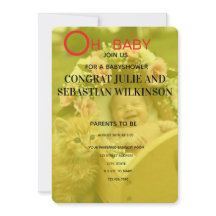 Oh Bébé Chat Photo Invitation Baby Shower