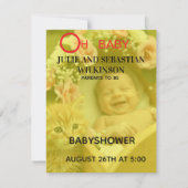 Oh Bébé Chat Photo Invitation Bébé Shower Image (Devant)
