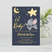Oh Bébé ! Éléphant Mignon & Invitation Baby Shower (Debout devant)