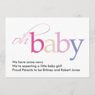 Oh bébé ! Faire-part de grossesse