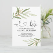 Oh bebe Frans groen goud gender neutraal douche Kaart (Staand voorkant)