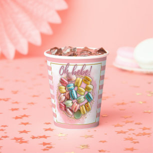 Oh bebe Franse Patisserie Baby shower Papieren Bekers