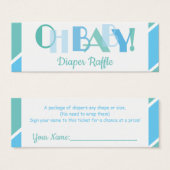 Oh Bébé Garçon Bleu Typographie moderne Déchets Ra (Devant & derrière)