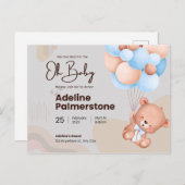 oh bébé, invitation baby shower (Devant / Derrière)