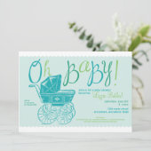 "Oh bébé !" invitation de partie de douche de (Debout devant)