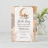 Oh Bébé Invitation Demi-Lune Lapin (Debout devant)